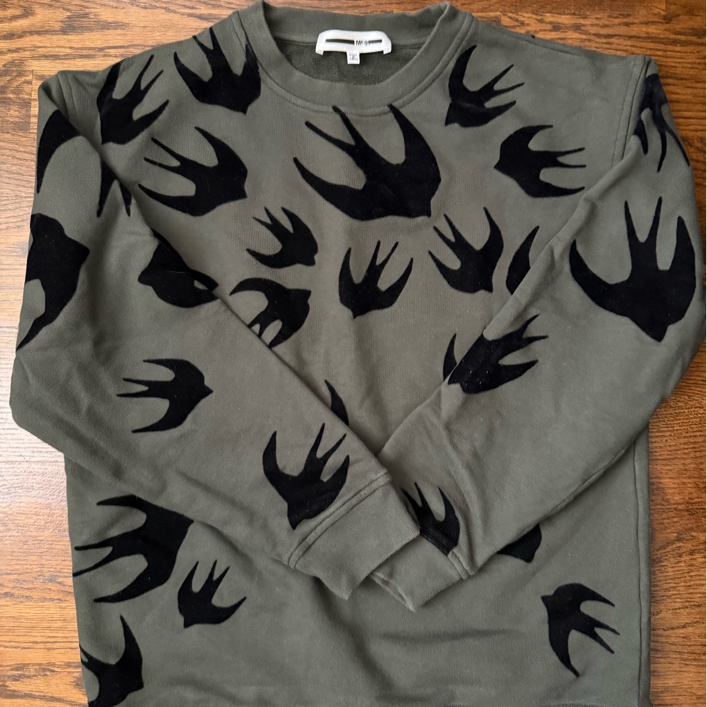 McQ by Alexander McQueen Sweatshirt with flocked bird pattern